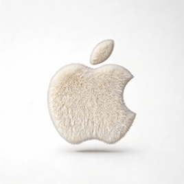 3D render apple logo